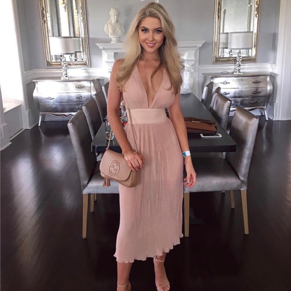 Misha Collection Marika Dress in Nude (NWOT)